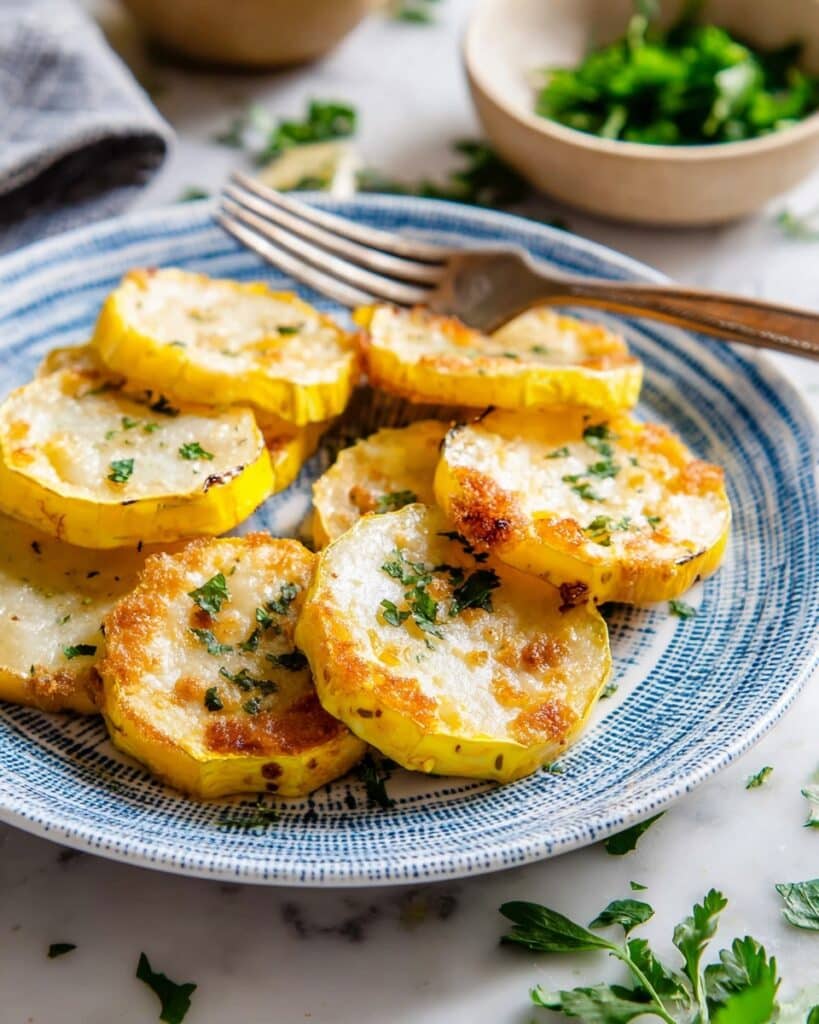 Roasted Yellow Squash with Parmesan Recipe