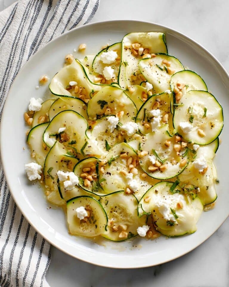 Zucchini Ribbon Salad with Feta, Pine Nuts, and Chives Recipe