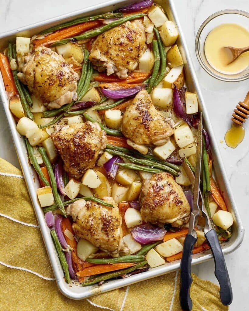 Sheet Pan Honey Mustard Chicken and Veggies Recipe