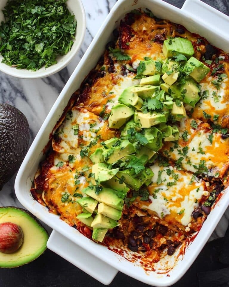 Spiralized Sweet Potato Enchilada Casserole Recipe
