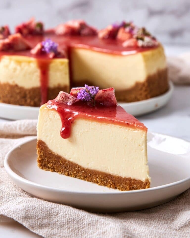 Guava Cheesecake with Fresh Guava Garnish Recipe