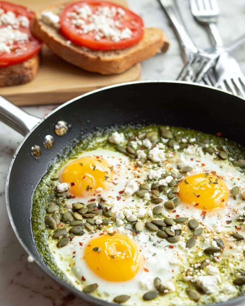 5-Minute Pesto Eggs Recipe