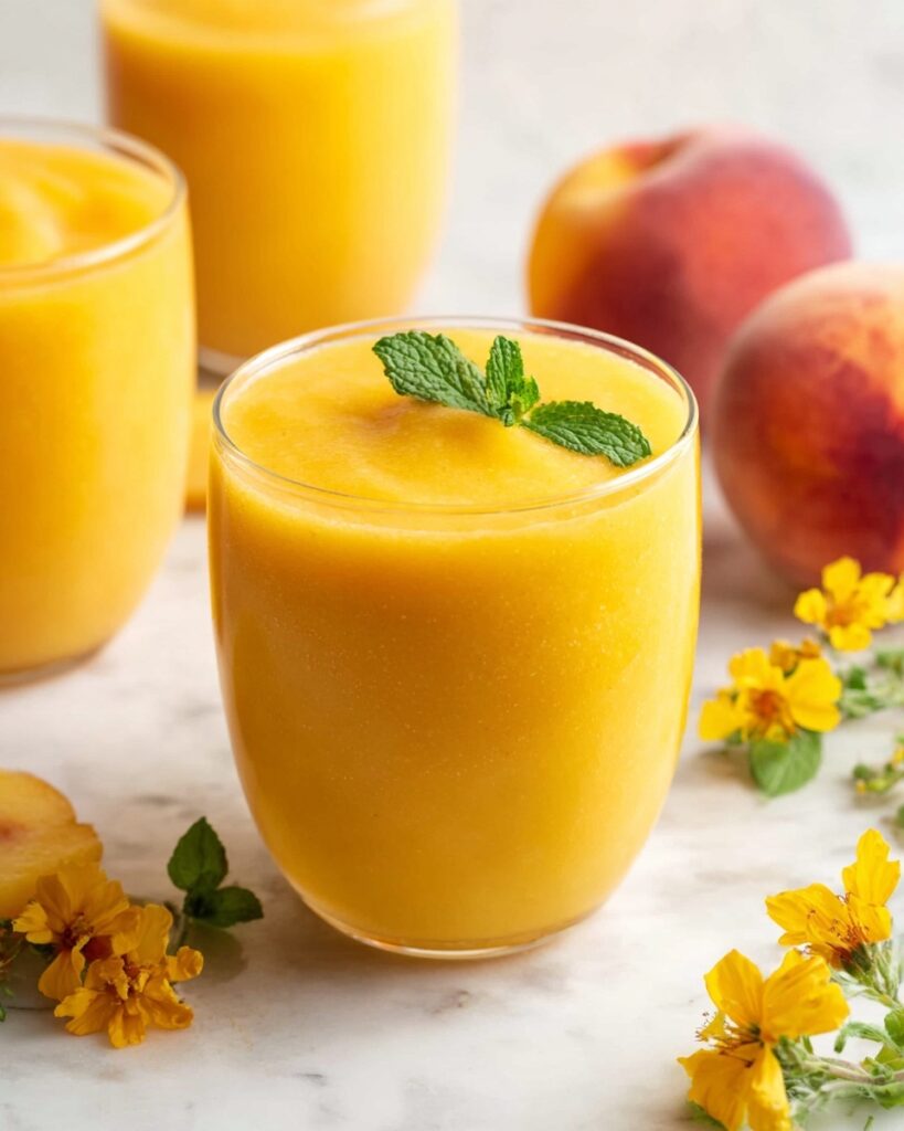 Frozen Peach Slush (No Wine) Recipe