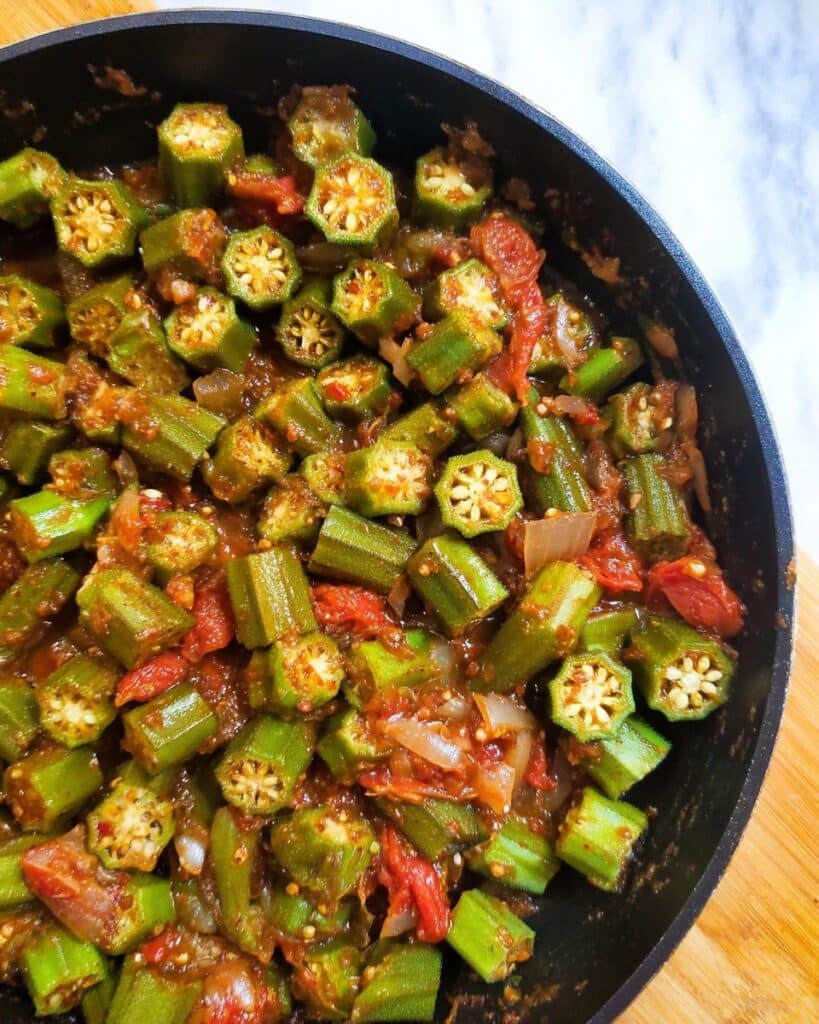 Southern Stewed Okra and Tomatoes Recipe