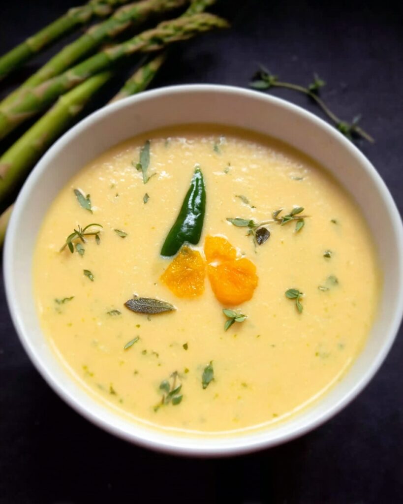 Asparagus Soup with Lemon and Parmesan Recipe