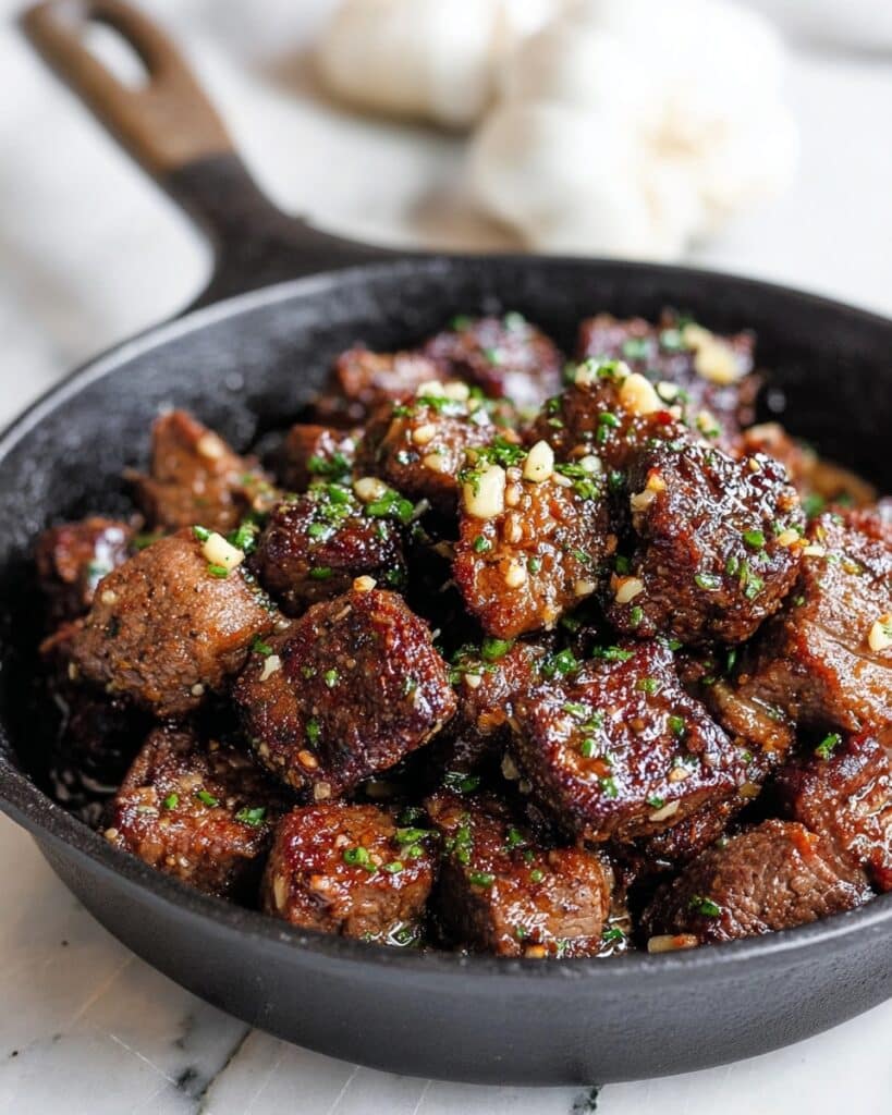 Garlic Steak Bites Recipe