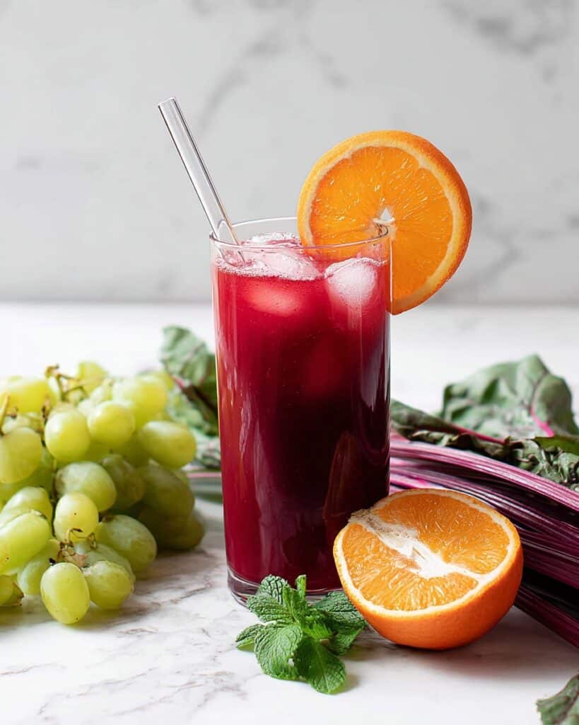 Homemade Beetroot Juice with Green Grapes and Ginger Recipe