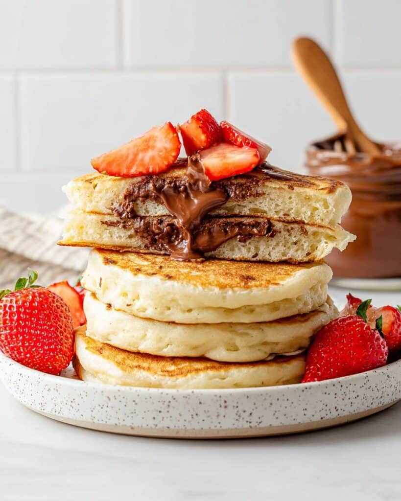 Nutella Stuffed Pancakes Recipe