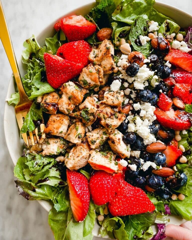 Strawberry Chicken Salad with Maple Balsamic Vinaigrette Recipe