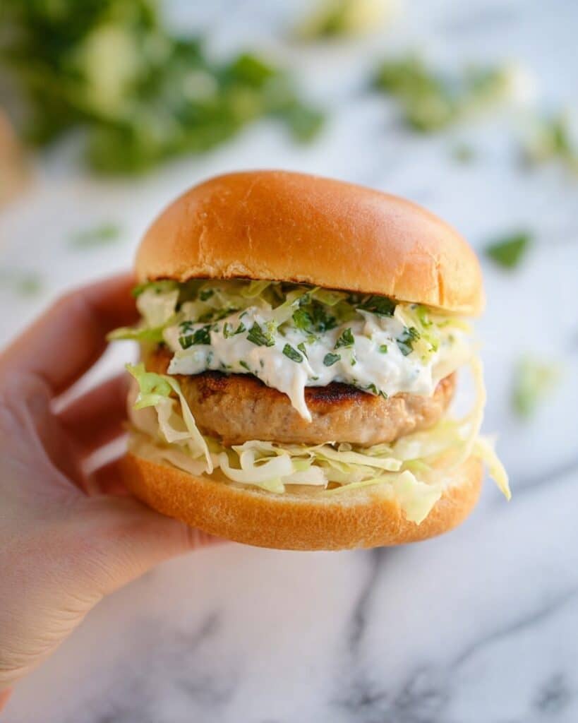 Lemon-Dijon Ahi Tuna Burgers with Fennel Slaw and Capers Recipe