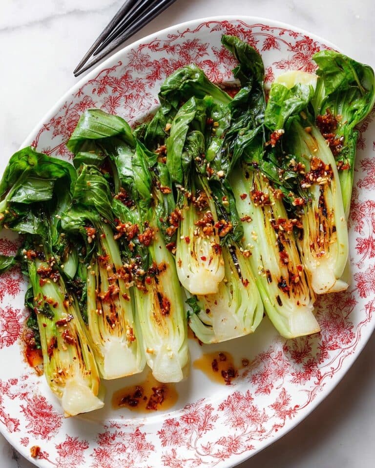 Roasted Bok Choy with Garlic Chili Sauce Recipe