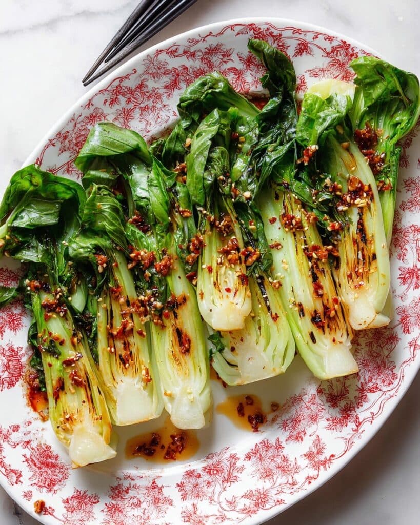 Roasted Bok Choy with Garlic Chili Sauce Recipe