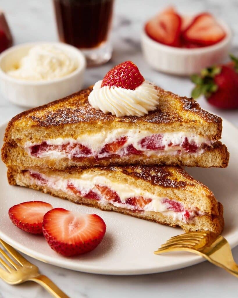 Strawberry Cream Cheese Stuffed French Toast Recipe