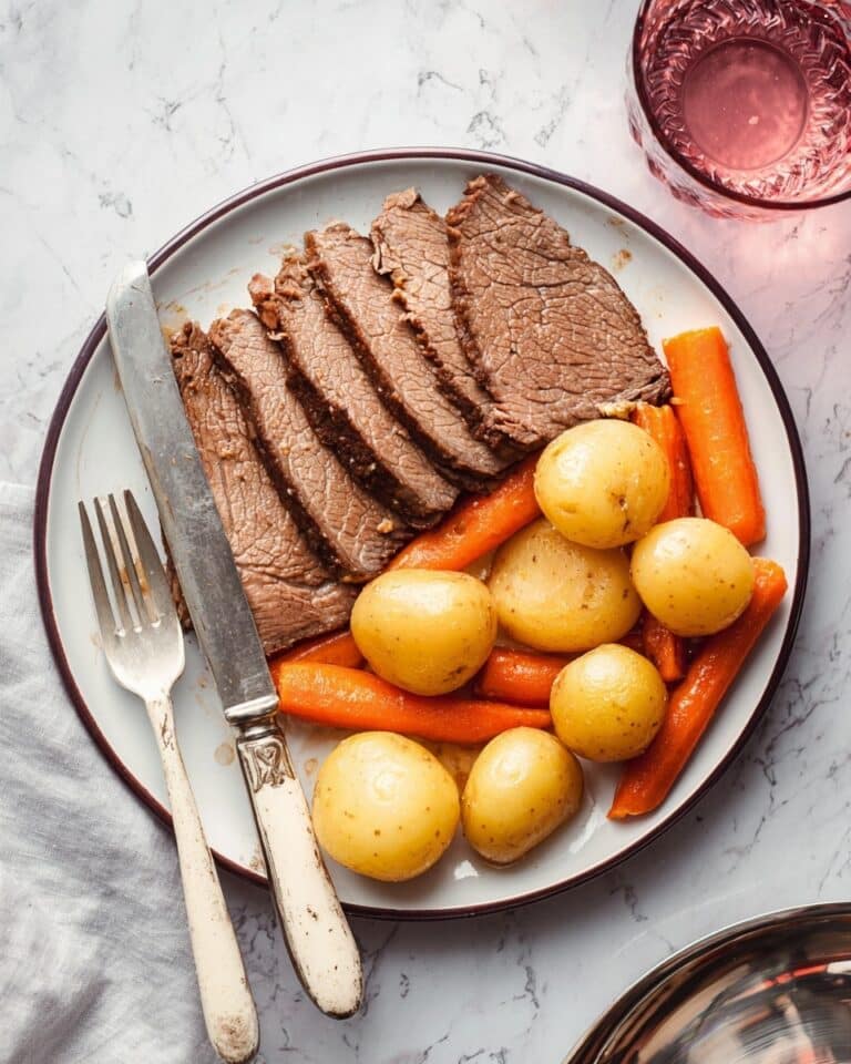 Slow Cooker Brisket with Vegetables and Rich Sauce Recipe