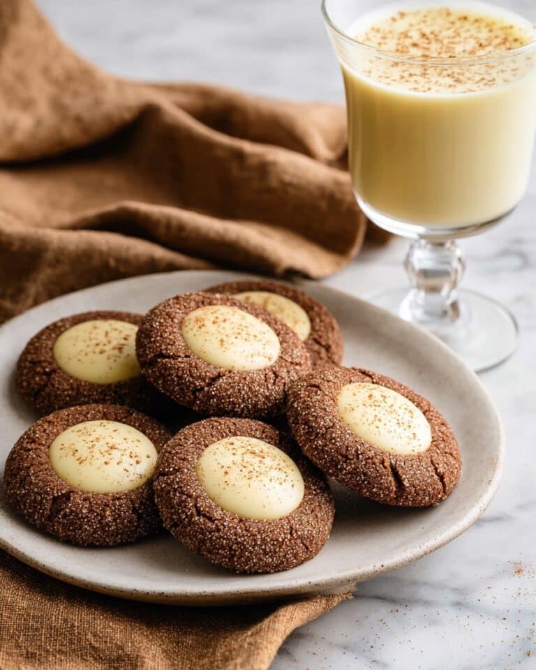 Eggnog Gingerbread Thumbprint Cookies Recipe