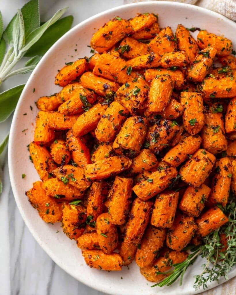 Air Fryer Carrots with Rosemary and Thyme Recipe
