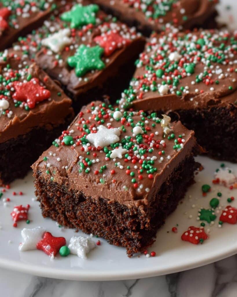 Chocolate Frosted Christmas Brownies Recipe