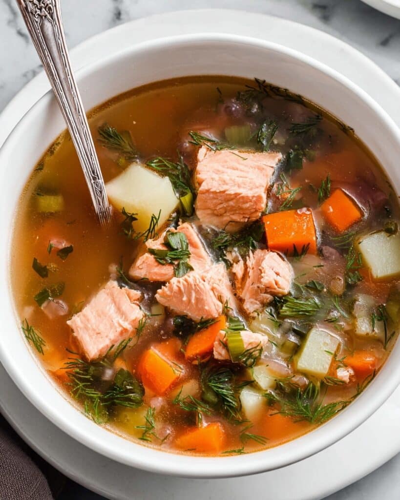 Hearty Salmon Chowder with Potatoes and Dill Recipe