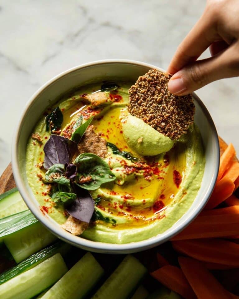 Whipped Basil White Bean Dip with Shallots, Garlic, and Lemon Recipe