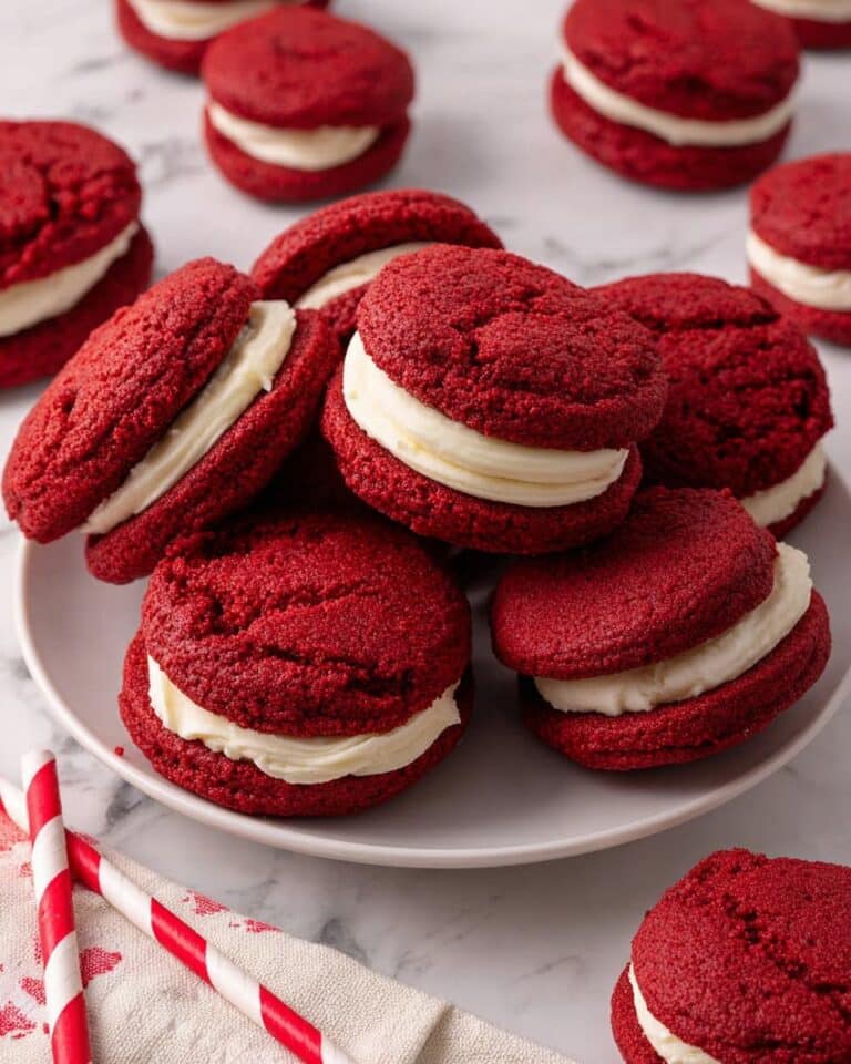 Red Velvet Sandwich Cookies with Cream Cheese Frosting Recipe