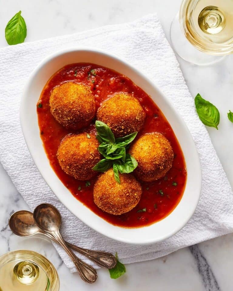 Homemade Arancini with Peas and Fontina Cheese Recipe