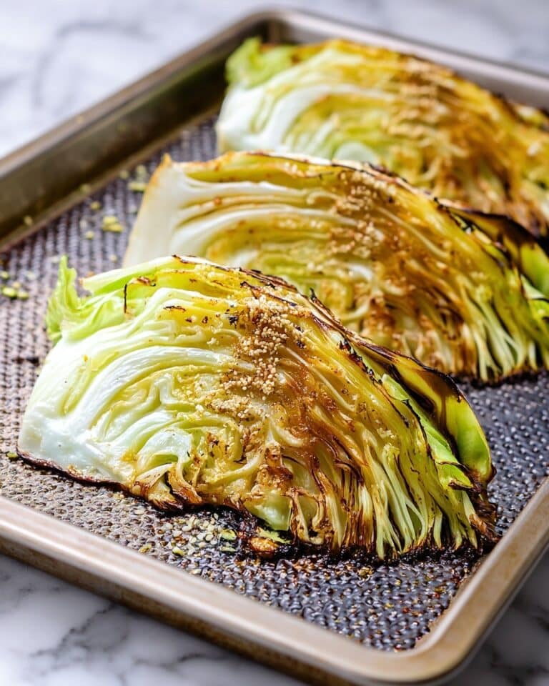 Crispy Roasted Cabbage Wedges with Dukkah and Tahini Recipe