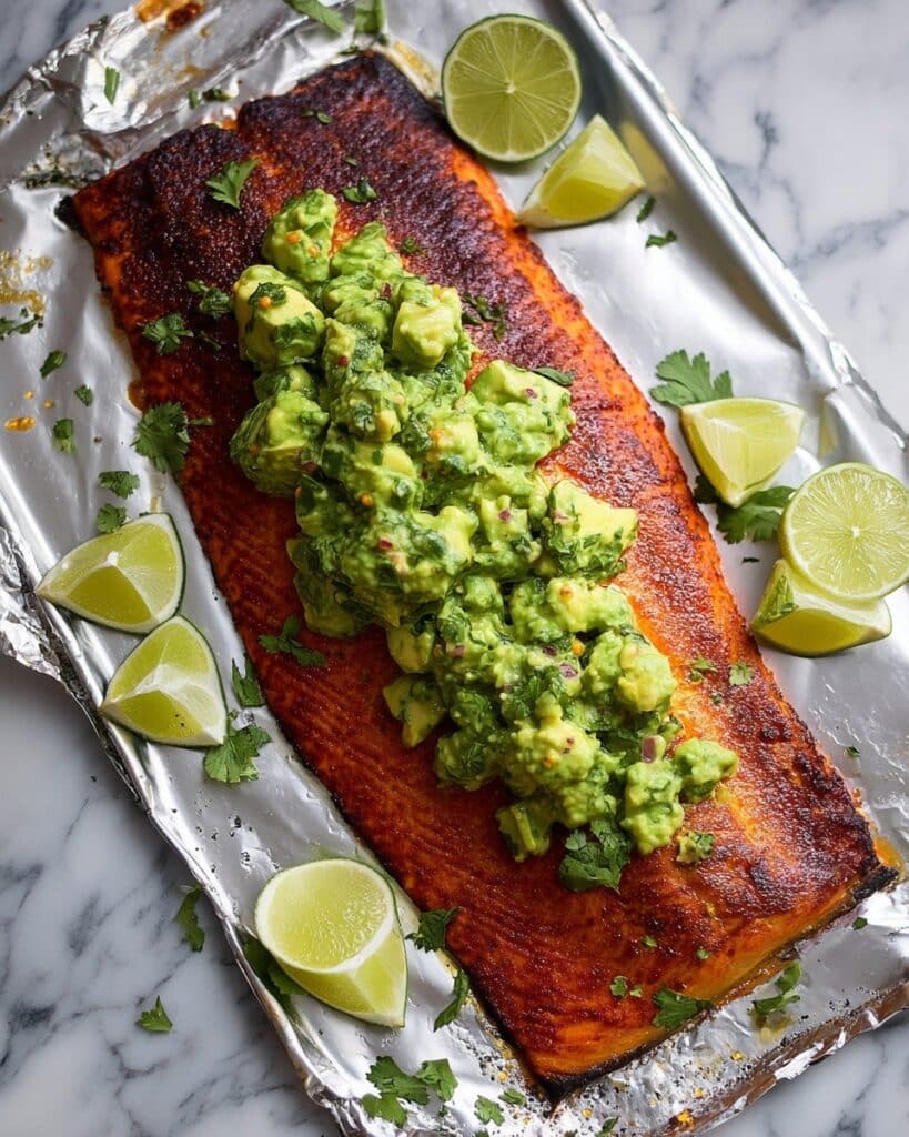 Spice Rubbed Salmon with Avocado Salsa Recipe