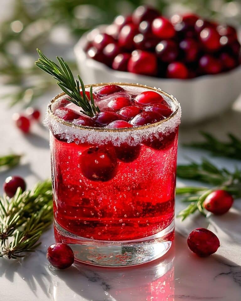 Holiday Sparkling Cranberry Mocktail Recipe