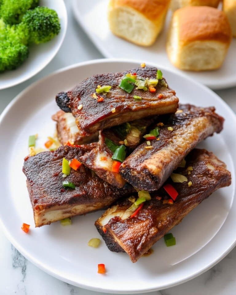 Salt and Pepper Oven-Baked Ribs with Spicy Chilli Topping Recipe