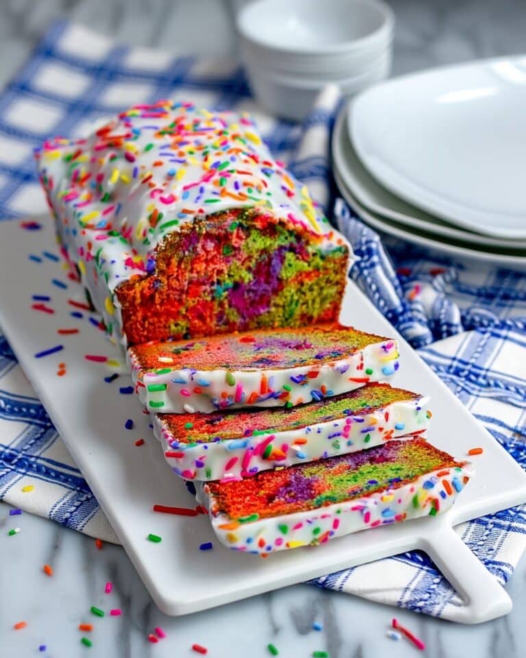 Unicorn Rainbow Layer Banana Bread Recipe
