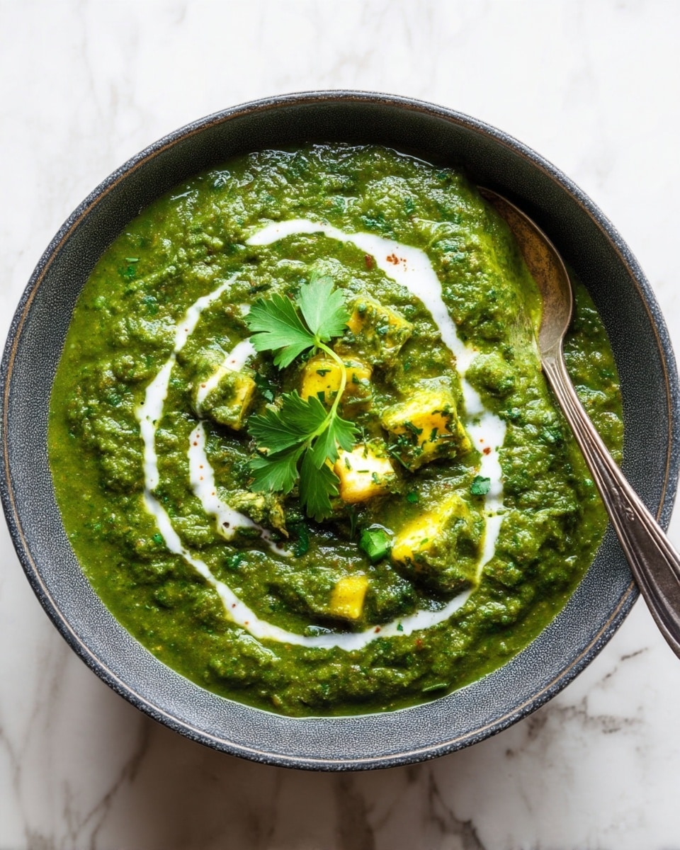 Vegan Palak Tofu Paneer: Creamy Spinach Curry with Crispy Baked Tofu Recipe