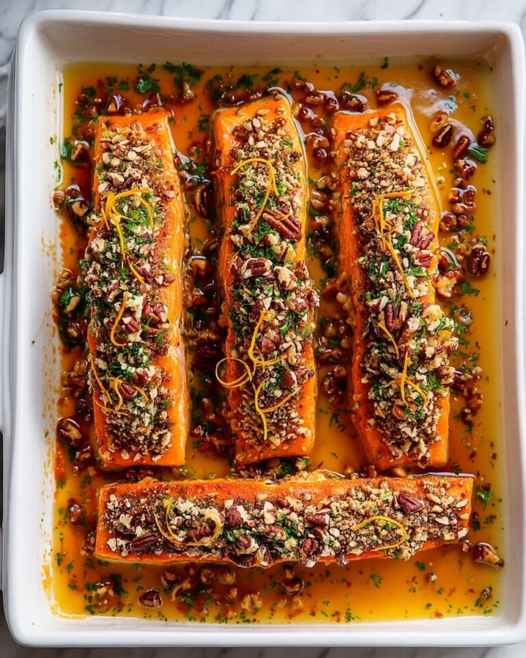 Orange-Maple Glazed Salmon with Pecans Recipe