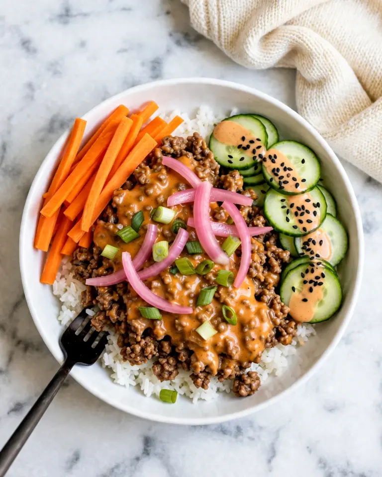 Ground Turkey Rice Bowls with Bang Bang Sauce Recipe