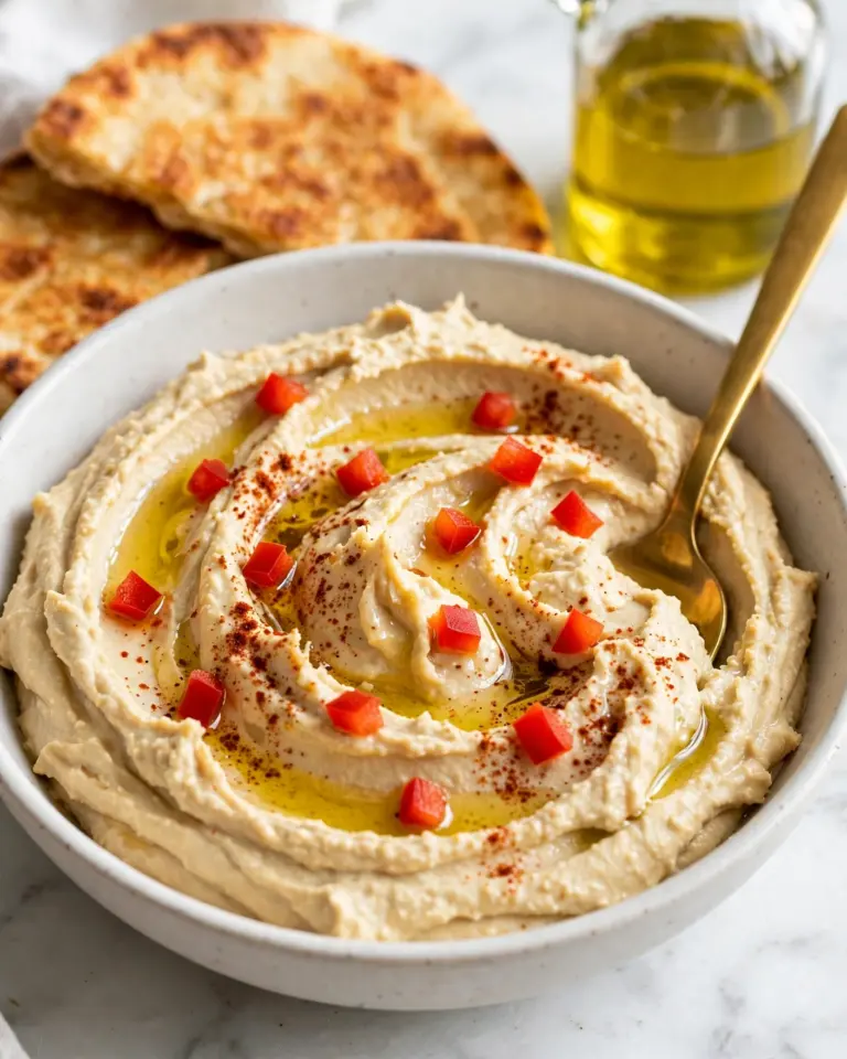 Roasted Red Pepper Hummus Recipe