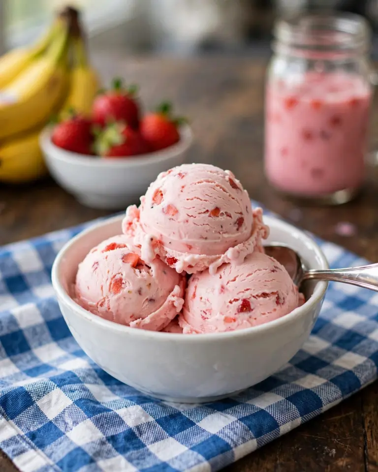 Strawberry and Banana Ice Cream (No Machine!) Recipe