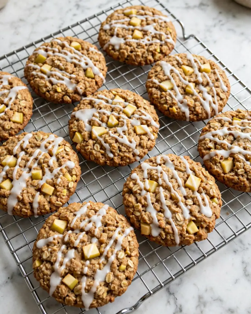 Apple Cinnamon Oatmeal Cookies with Maple Glaze Recipe