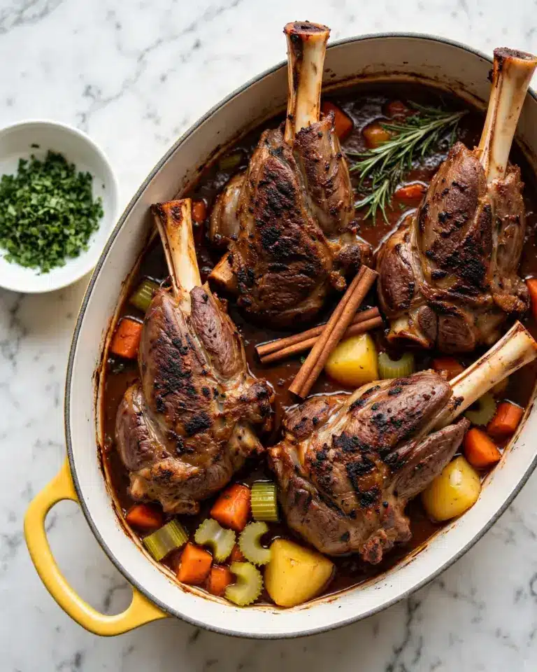Red Wine Braised Lamb Shanks Recipe