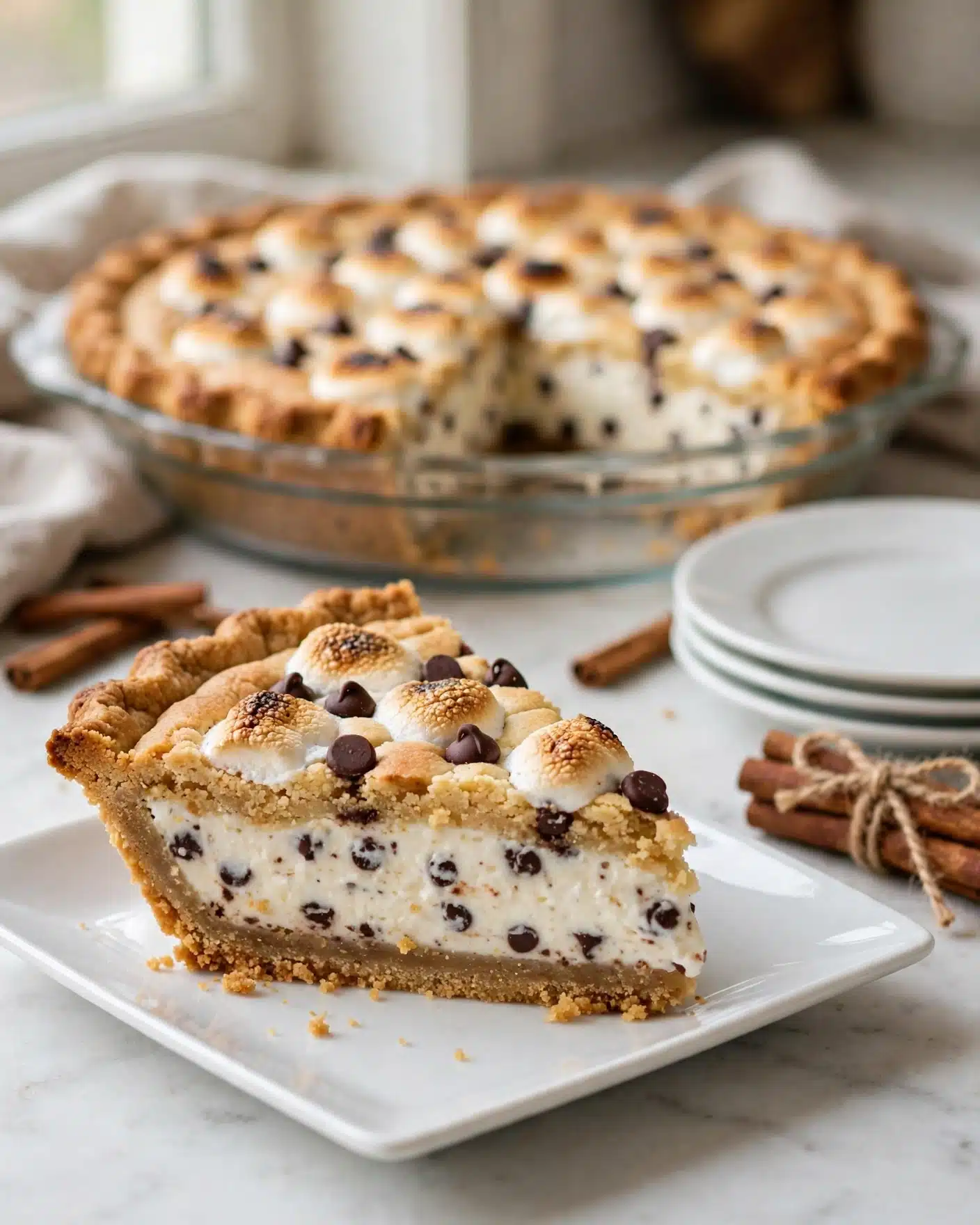 S’mores Pie With Marshmallow Fluff Recipe