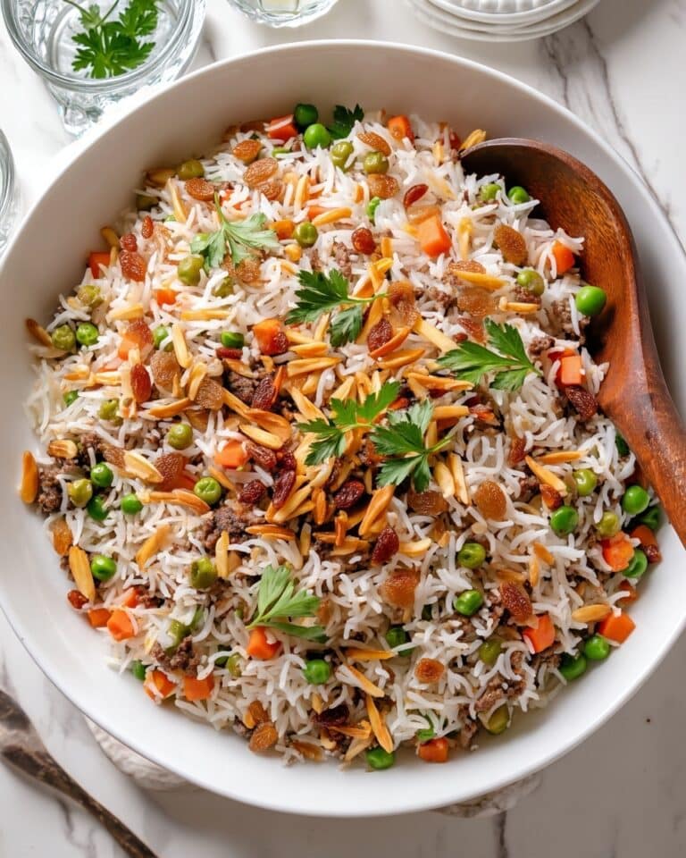 Hashweh Rice (Arabic Keema Rice with Ground Beef) Recipe