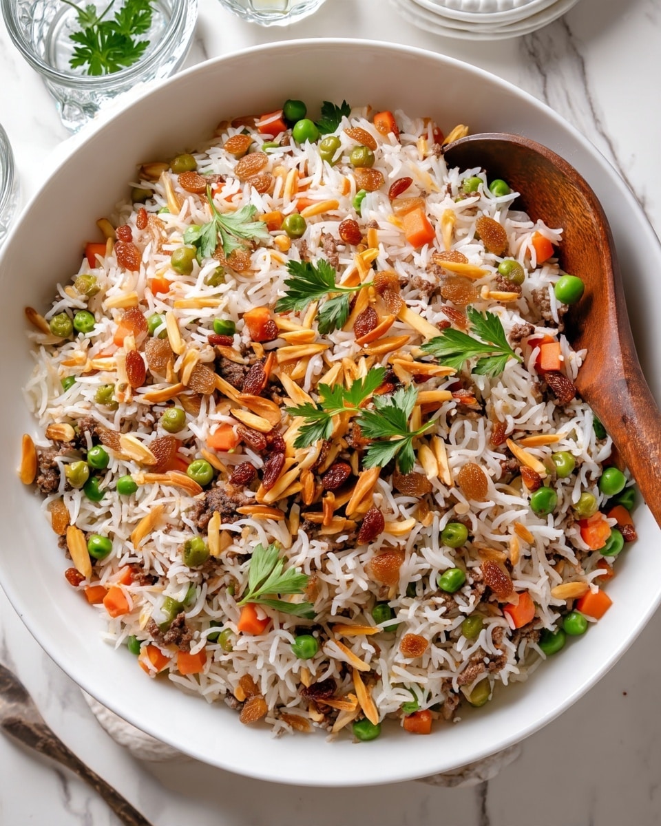 Hashweh Rice (Arabic Keema Rice with Ground Beef) Recipe