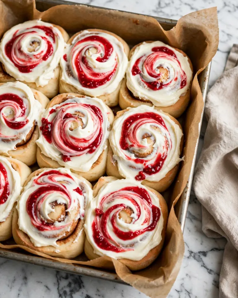 Spiced Plum Cinnamon Rolls with Plum Jam Cream Cheese Frosting Recipe