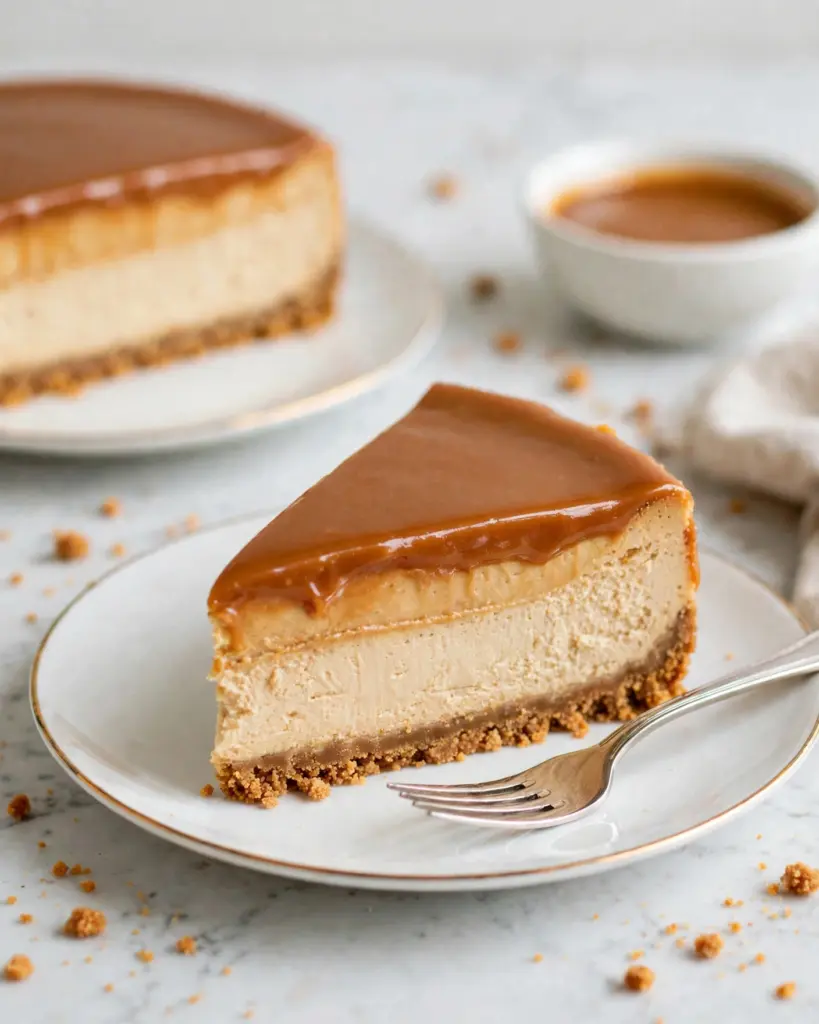 Dulce de Leche Cheesecake with Pecan Crust and Lush Dulce de Leche Topping Recipe