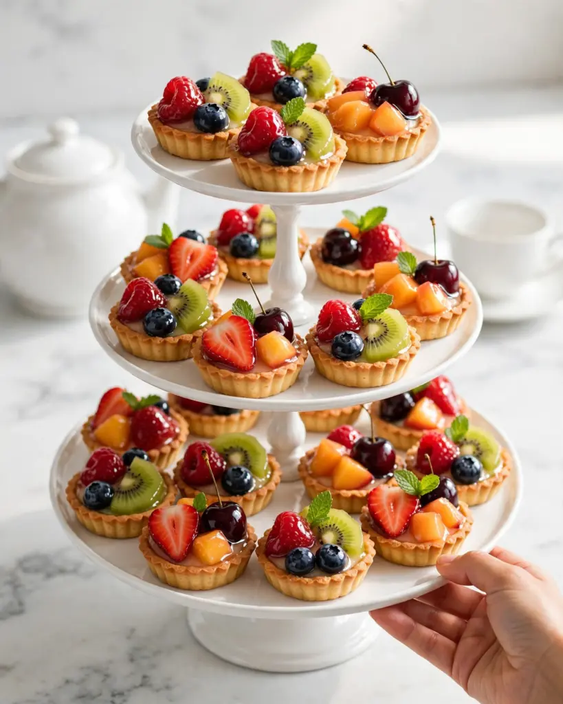 Mini Fruit Tarts with Vanilla Pudding and Fresh Fruit Recipe
