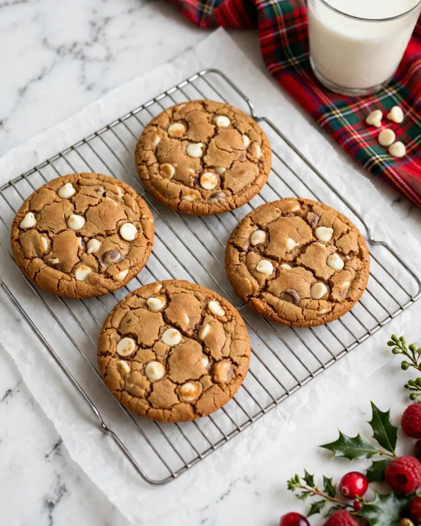 Bakery Style Gingerbread White Chocolate Cookies Recipe