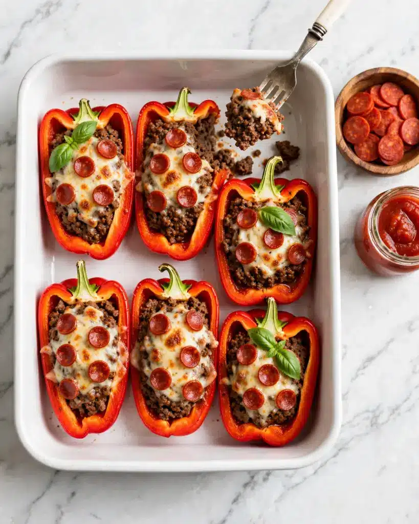 Low Carb Pizza Stuffed Peppers Recipe