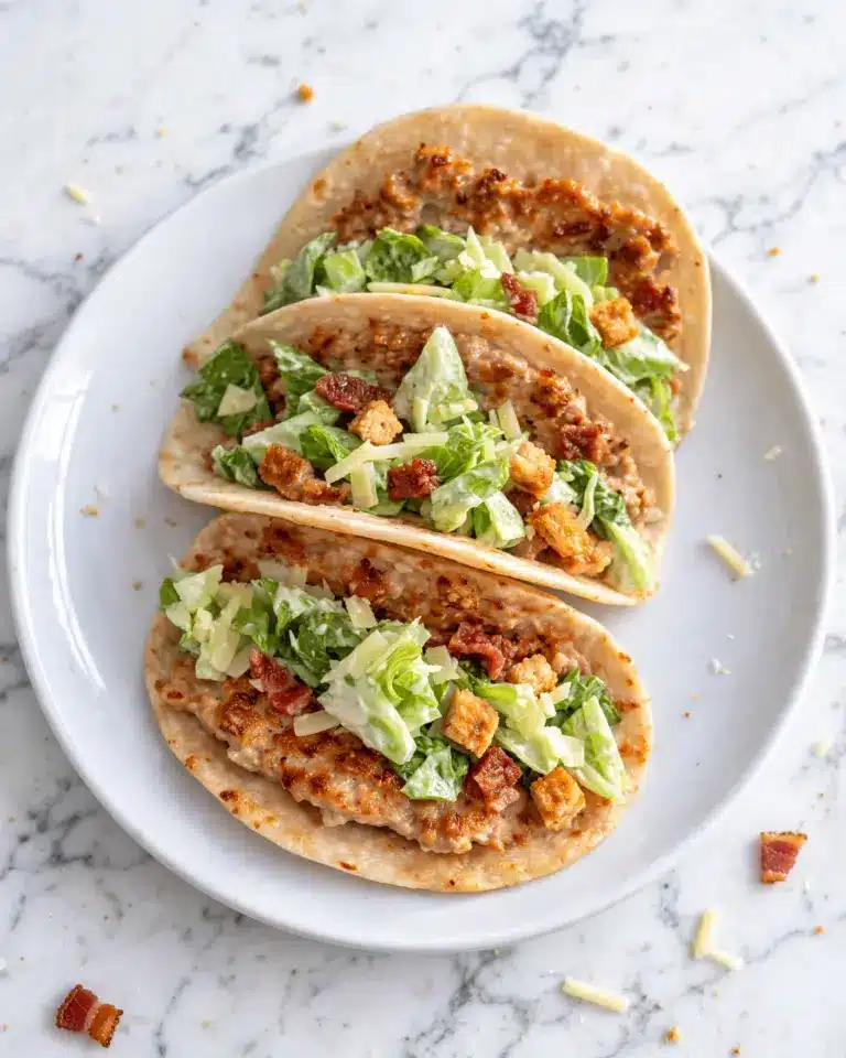 Chicken Caesar Smash Tacos Recipe