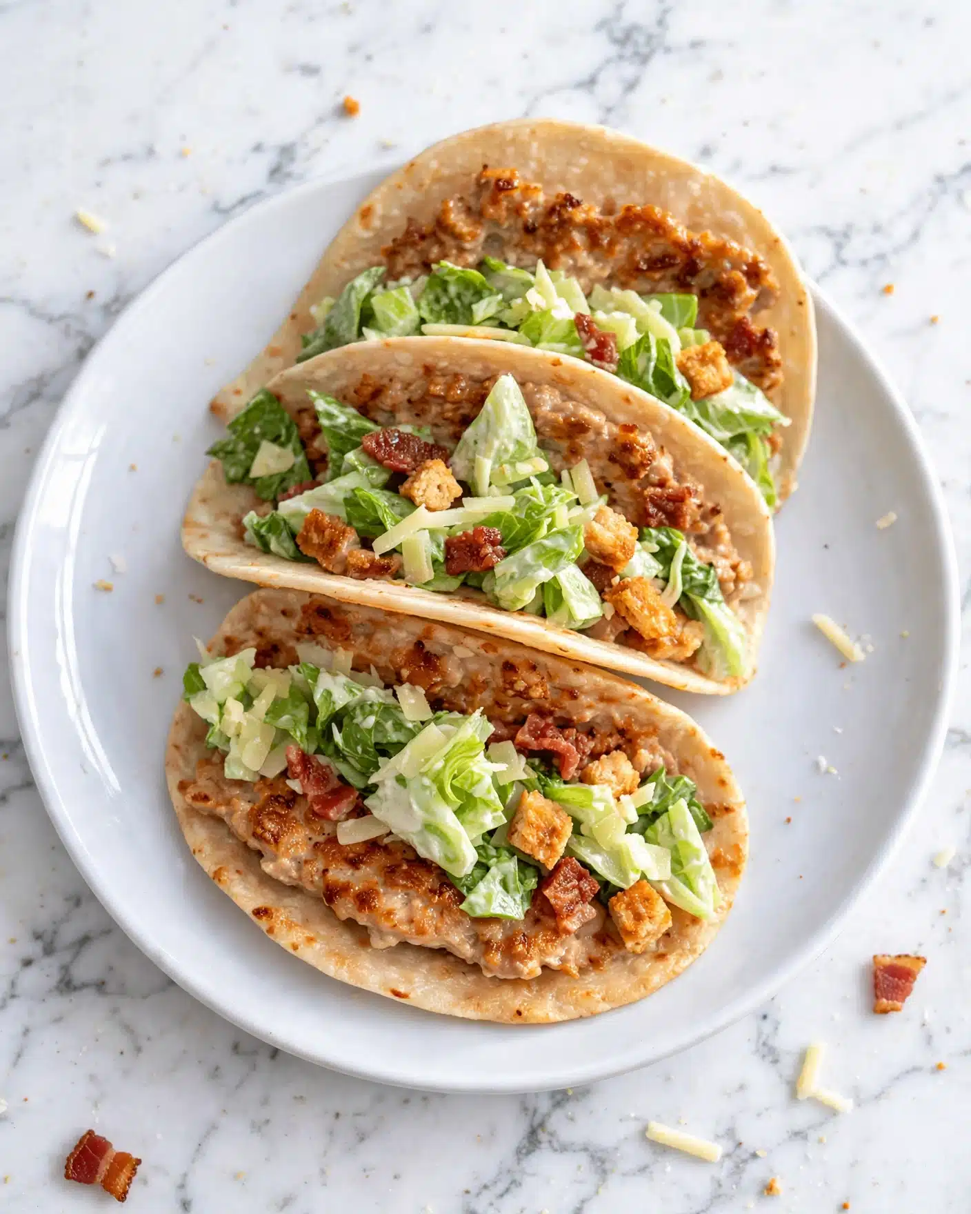 Chicken Caesar Smash Tacos Recipe