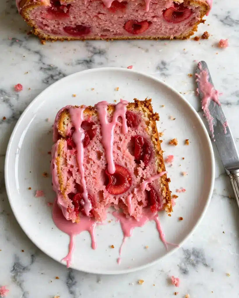 Sweet Soft Cherry Bread with Cherry-Almond Glaze Recipe