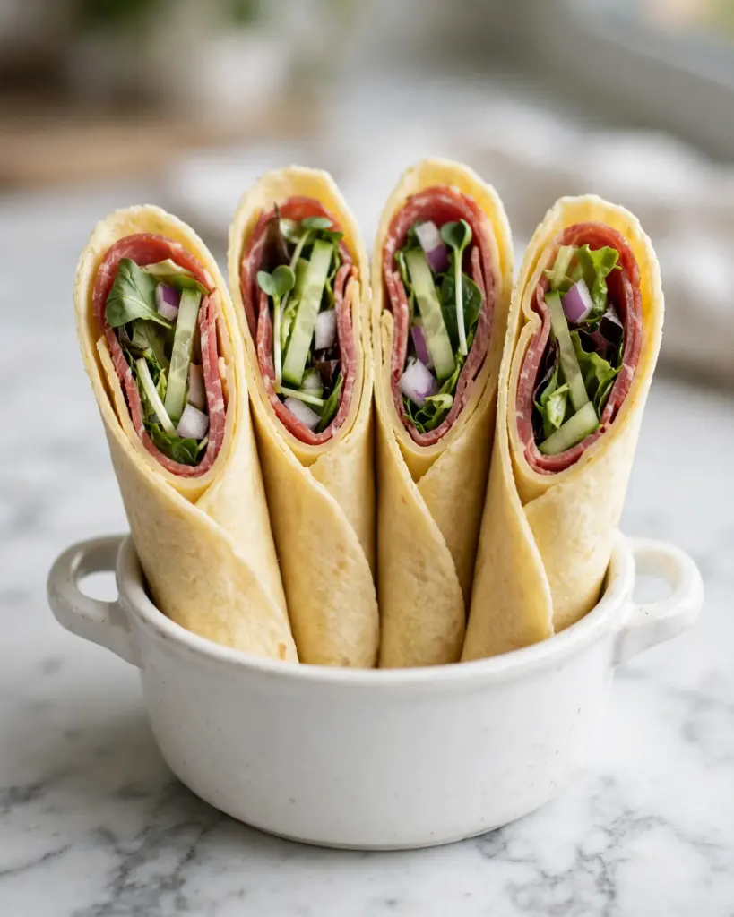 Easy Keto Salami and Italian Dressing Wraps Recipe