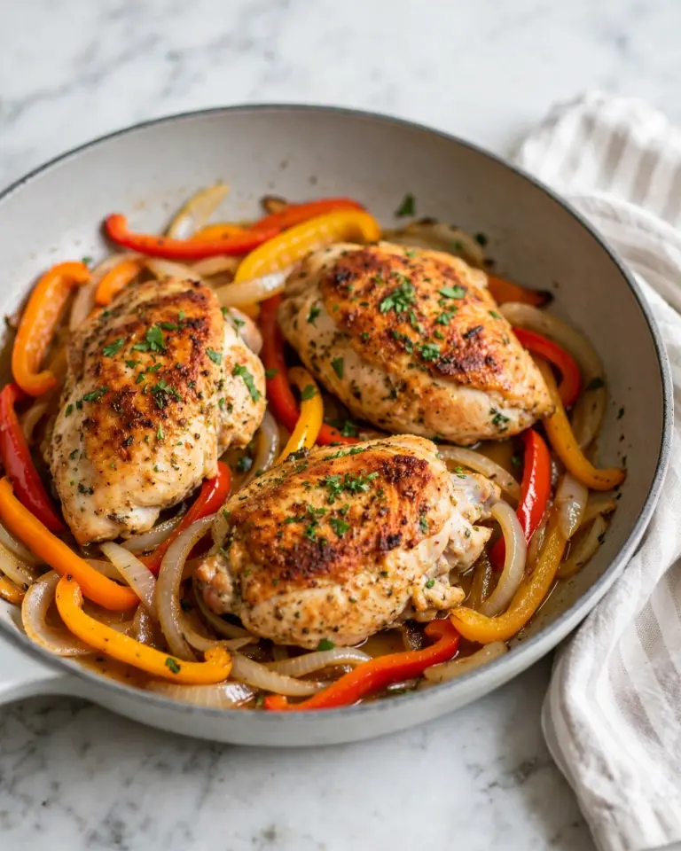 Chicken with Peppers and Onions in Taco Seasoning Recipe